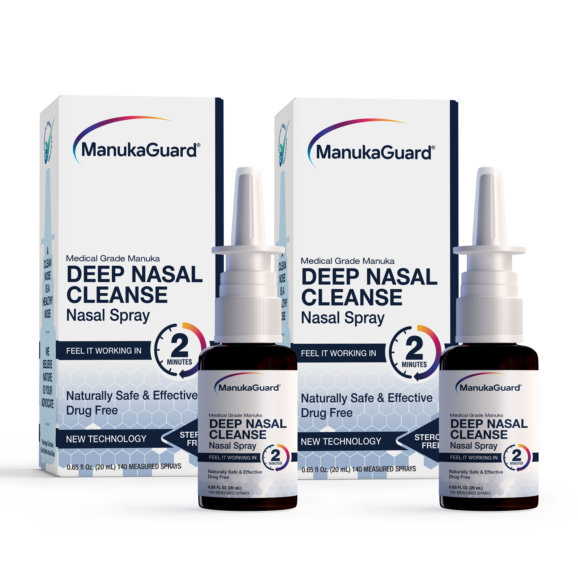 Deep Nasal Cleanse Nasal Spray, 2 Pack Bundle